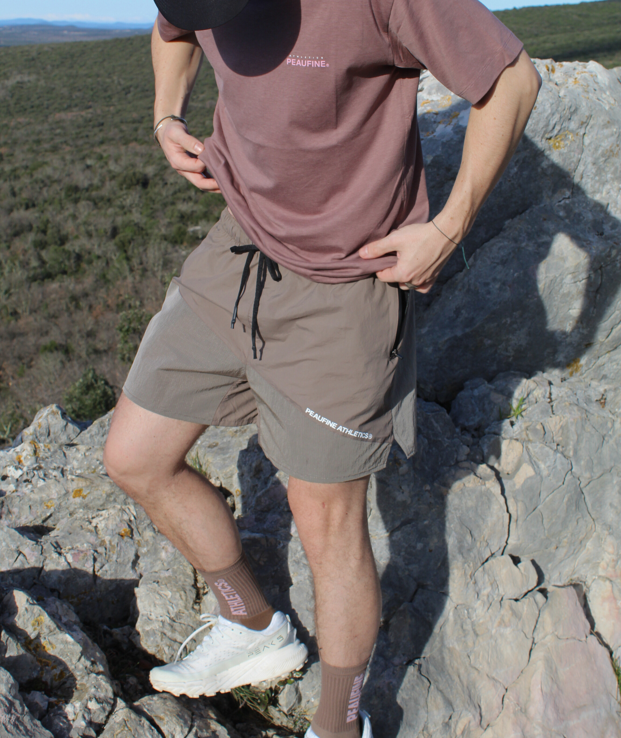Patchwork training shorts